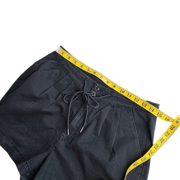 American Eagle Super Hi-Rise Shorts, Black, Cotton Lyocell, Tie Waist, Pleat, 6 - Picture 7 of 8